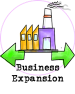 Business expansion illustration