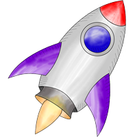 Illustration of a rocket