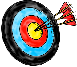 Illustration of an archery target